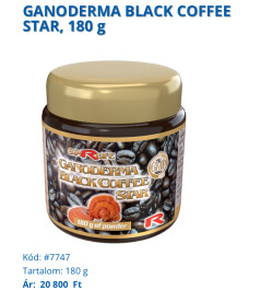 GANODERMA BLACK COFFEE STAR, 180 g