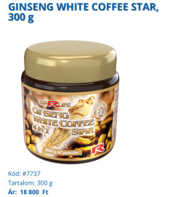 GINSENG WHITE COFFEE STAR, 300 g